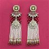 Indo Western Long Earring With Mehndi Plating