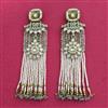 Indo Western Long Earring With Mehndi Plating