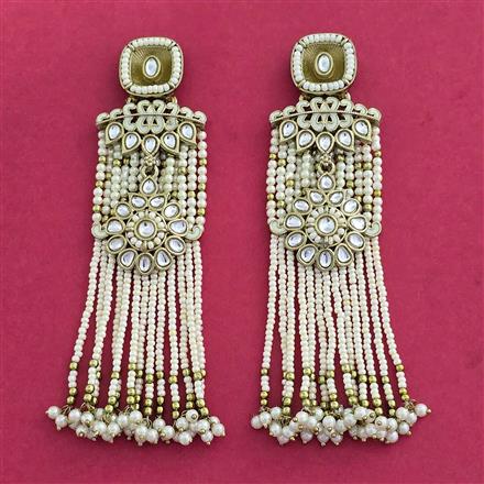 Indo Western Long Earring With Mehndi Plating