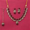Indo Western Classic Necklace Set With Mehndi Plating