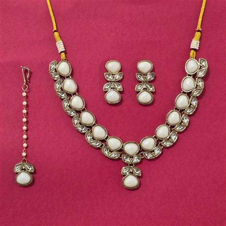 Indo Western Classic Necklace Set With Mehndi Plating