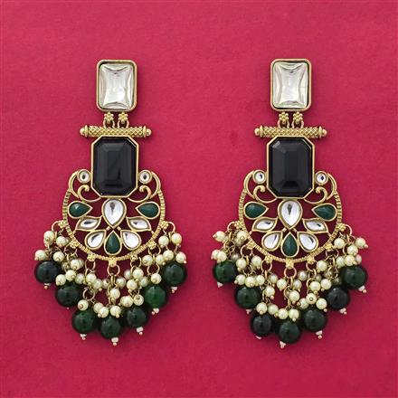 Indo Western Classic Earring With Mehndi Plating
