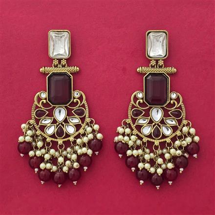 Indo Western Classic Earring With Mehndi Plating
