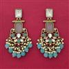 Indo Western Classic Earring With Mehndi Plating