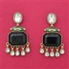 Indo Western Meenakari Earring With Mehndi Plating