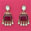 Indo Western Meenakari Earring With Mehndi Plating