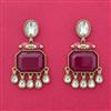 Indo Western Meenakari Earring With Mehndi Plating