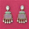 Indo Western Meenakari Earring With Mehndi Plating