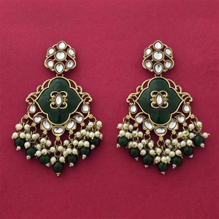 Indo Western Classic Earring With Mehndi Plating