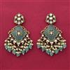 Indo Western Classic Earring With Mehndi Plating