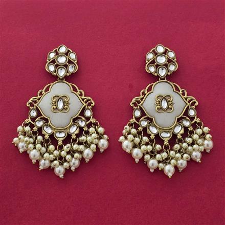Indo Western Classic Earring With Mehndi Plating