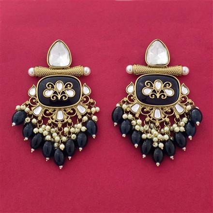 Indo Western Classic Earring With Mehndi Plating