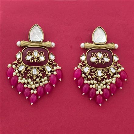 Indo Western Classic Earring With Mehndi Plating