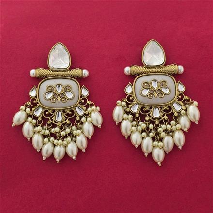 Indo Western Classic Earring With Mehndi Plating