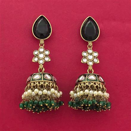 Indo Western Jhumki With Mehndi Plating