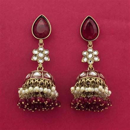 Indo Western Jhumki With Mehndi Plating