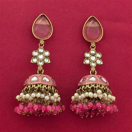 Indo Western Jhumki With Mehndi Plating