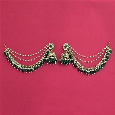 Indo Western Jhumki With Mehndi Plating