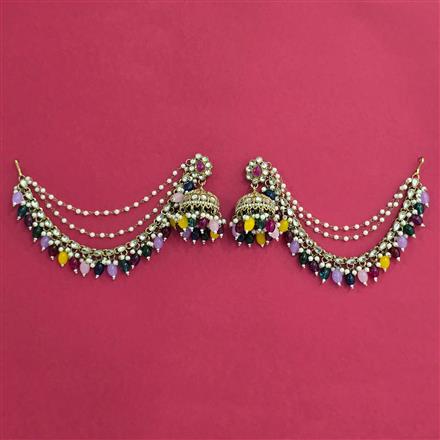 Indo Western Jhumki With Mehndi Plating