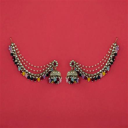 Indo Western Jhumki With Mehndi Plating