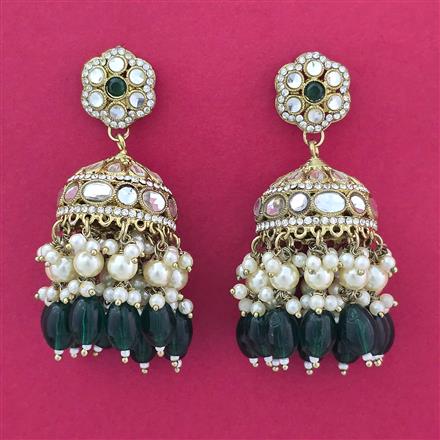 Indo Western Jhumki With Mehndi Plating