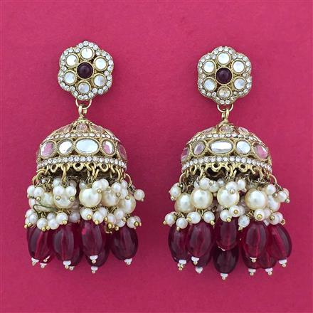 Indo Western Jhumki With Mehndi Plating