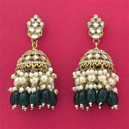 Indo Western Jhumki With Mehndi Plating