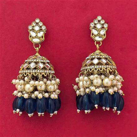 Indo Western Jhumki With Mehndi Plating