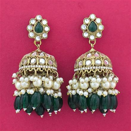 Indo Western Jhumki With Mehndi Plating