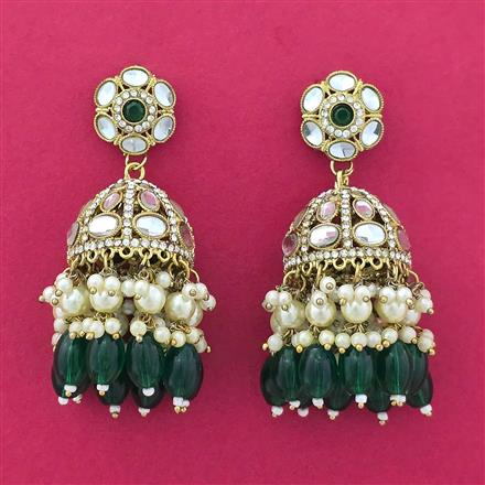 Indo Western Jhumki With Mehndi Plating