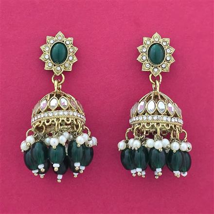 Indo Western Jhumki With Mehndi Plating