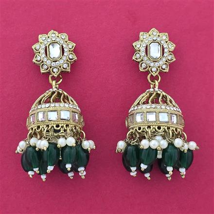 Indo Western Jhumki With Mehndi Plating