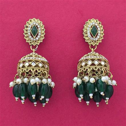 Indo Western Jhumki With Mehndi Plating