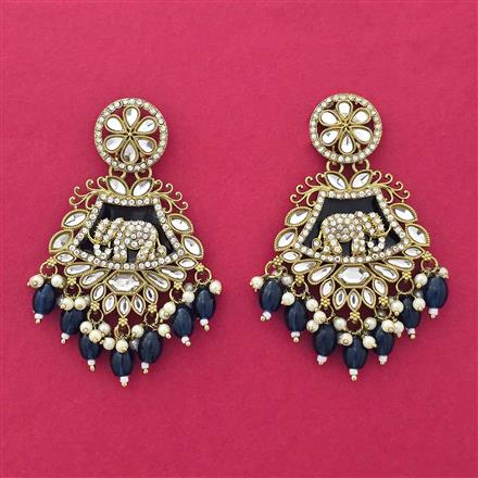 Indo Western Classic Earring With Mehndi Plating