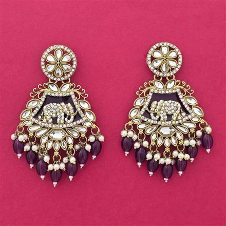 Indo Western Classic Earring With Mehndi Plating