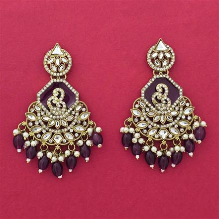Indo Western Classic Earring With Mehndi Plating