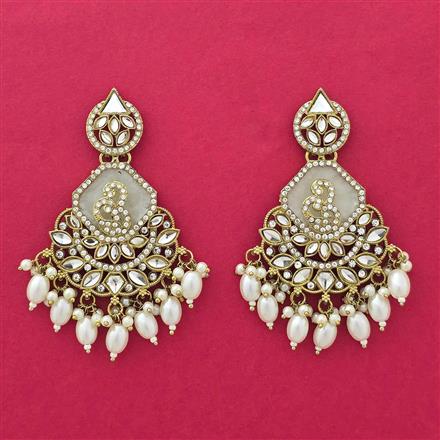 Indo Western Classic Earring With Mehndi Plating