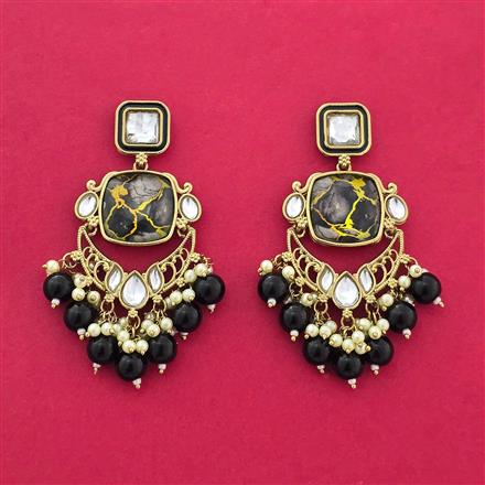 Indo Western Classic Earring With Mehndi Plating