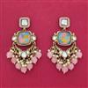 Indo Western Classic Earring With Mehndi Plating