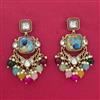 Indo Western Classic Earring With Mehndi Plating