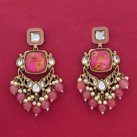 Indo Western Classic Earring With Mehndi Plating
