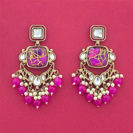 Indo Western Classic Earring With Mehndi Plating