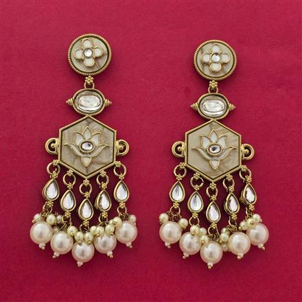 Indo Western Classic Earring With Mehndi Plating