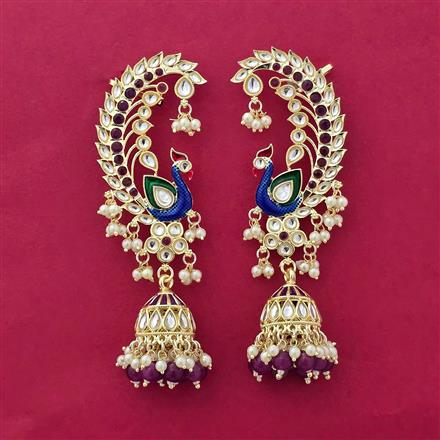 Indo Western Earcuff With Gold Plating