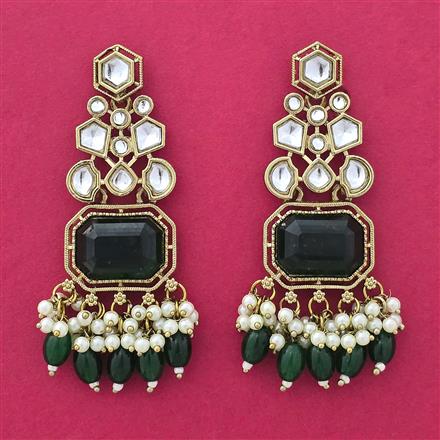 Indo Western Classic Earring With Mehndi Plating
