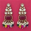 Indo Western Classic Earring With Mehndi Plating