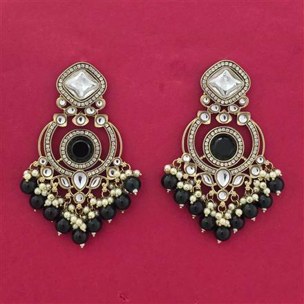 Indo Western Classic Earring With Mehndi Plating