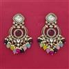 Indo Western Classic Earring With Mehndi Plating