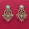 Indo Western Classic Earring With Mehndi Plating