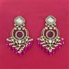 Indo Western Classic Earring With Mehndi Plating